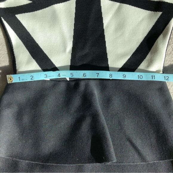 BCBG MaxAzria Caprice Geometric Peplum Jacquard Dress - Picture 15 of 16